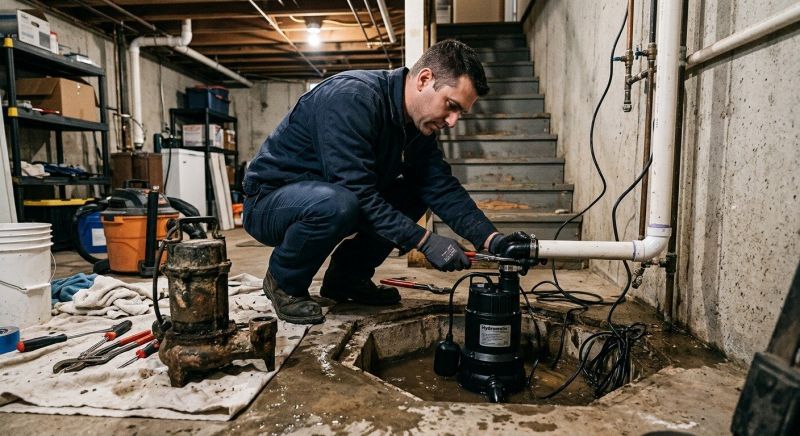 Sump Pump Relocation in Warwick, RI